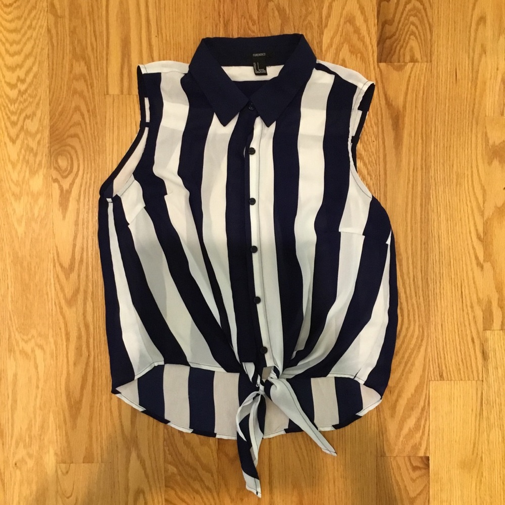 Striped button down shirt